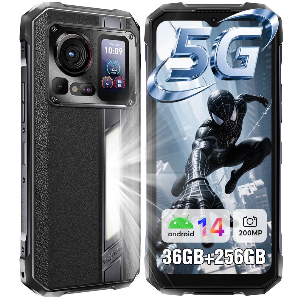 HOTWAV Hyper 7 Pro 5G Rugged Smartphone 36GB+256GB 10800mAh 200MPUnlocked Phone