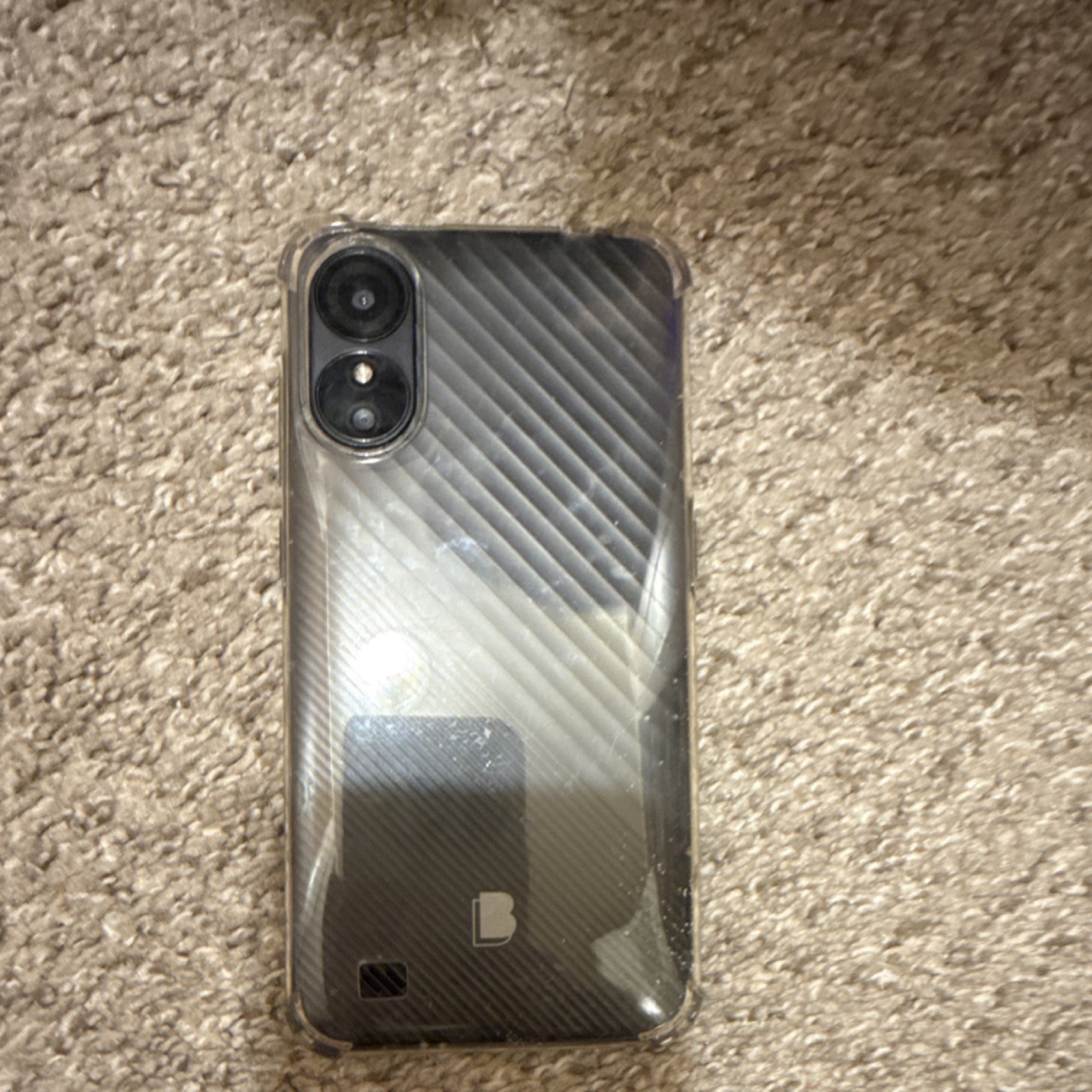 Lava Black Smartphone Dual Rear Cameras Sleek Bar Style Mobile Phone
