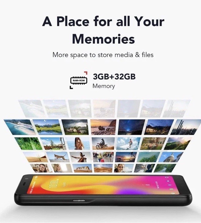 TCL A30 Unlocked Smartphone with 5.5 In HD Display Prime Black