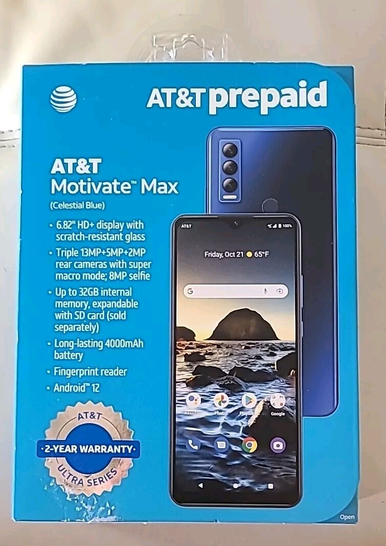AT&T Prepaid Motivate Max 32GB 6.8″ HD+ BRAND NEW IN SEALED BOX FREE SHIPPING