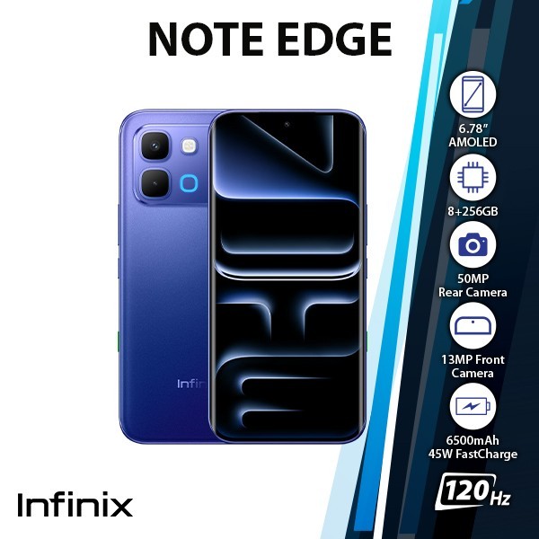 Infinix Note Edge 5G Android Cell Phone (BLUE/8GB+256GB/Dual SIM/Unlocked)