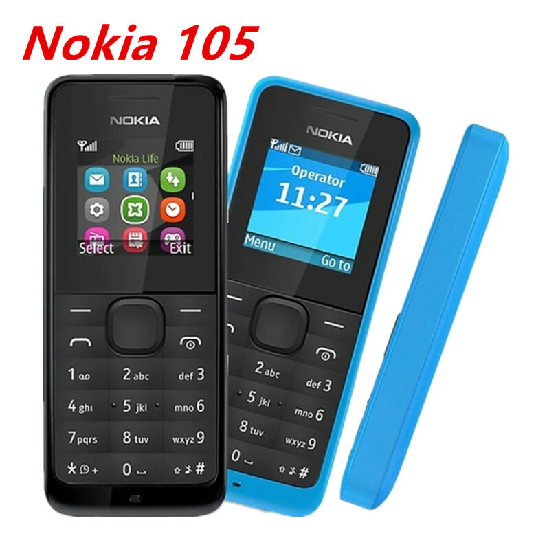 Original Nokia 105 Black FM Radio 2G GSM Good Quality Unlocked CellPhone