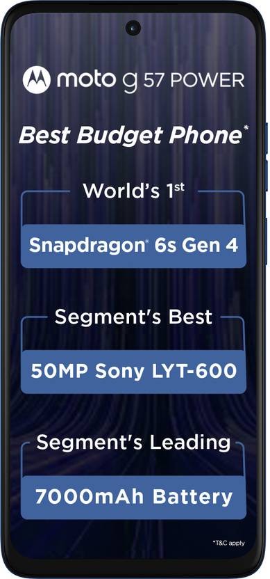MOTOROLA g57 power 5G (Fluidity, 128 GB 8GB ) 6s Gen 4 Processor Global Version.