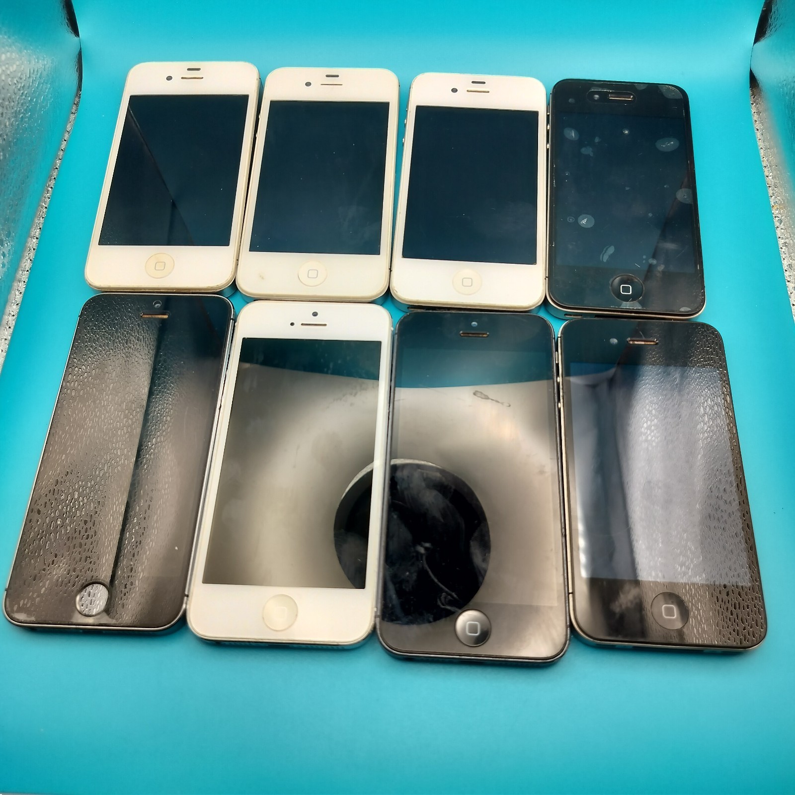 Apple IPhone Lot 8 Smartphones Mixed Models Parts Repair As Is Read Description