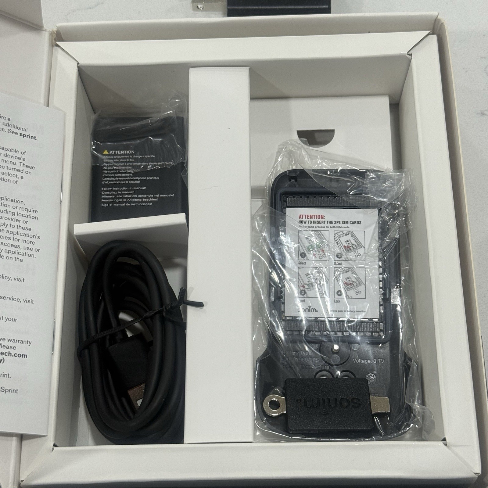 Sonim XP3 XP3800 – 8GB – Black Dual SIM Rugged Flip Phone SPRINT