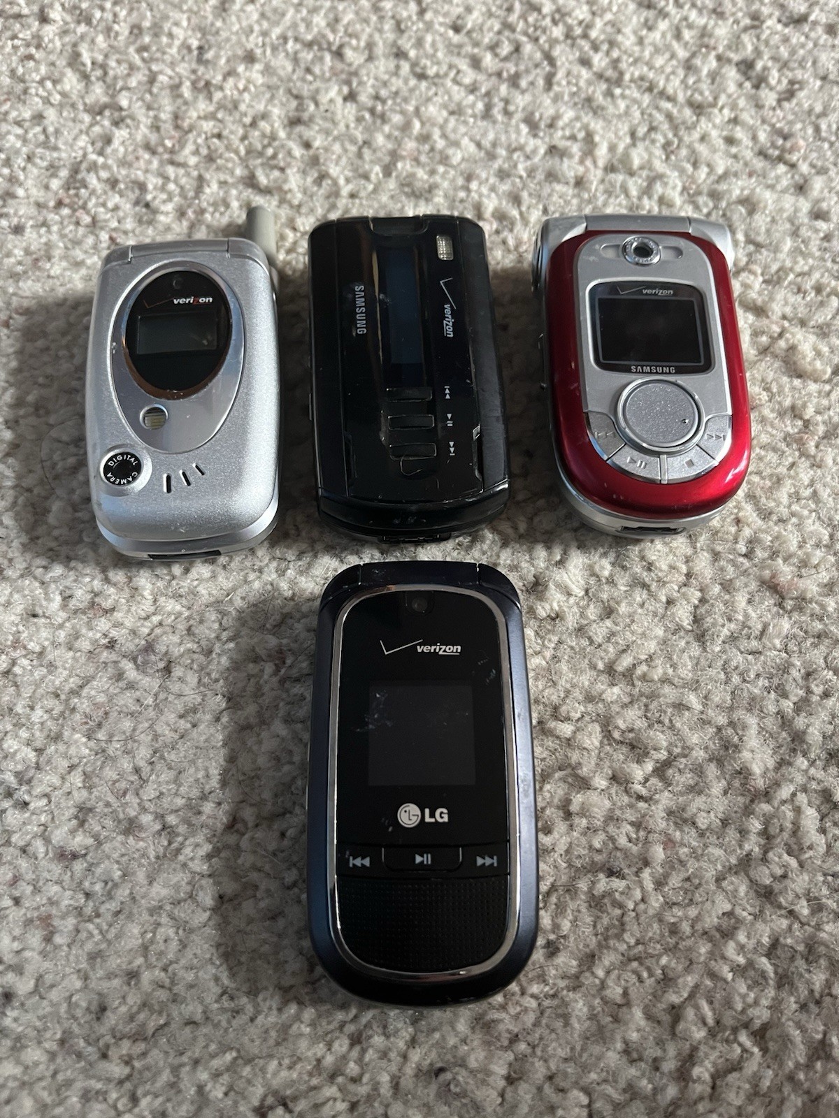 Verizon Branded Old Used Flip Phones Mixed Lot Used Phones Untested
