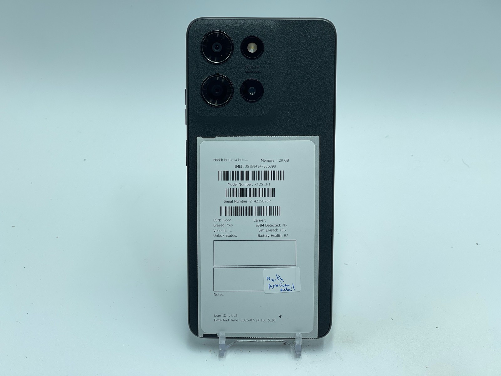 Motorola Motorola Moto G 5G 2025 128GB XT2513-1 (Unknown) Black (E-0055)