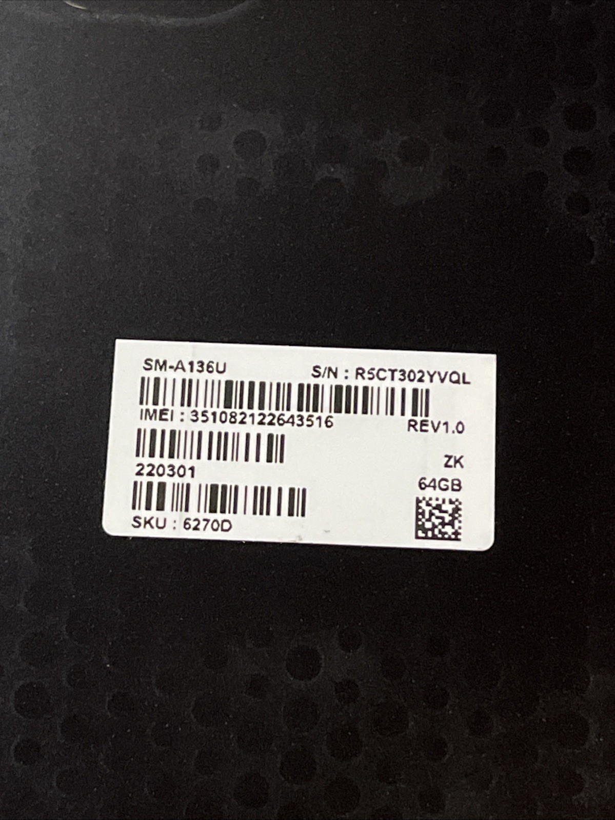 SAMSUNG SM-A136U PHONE
