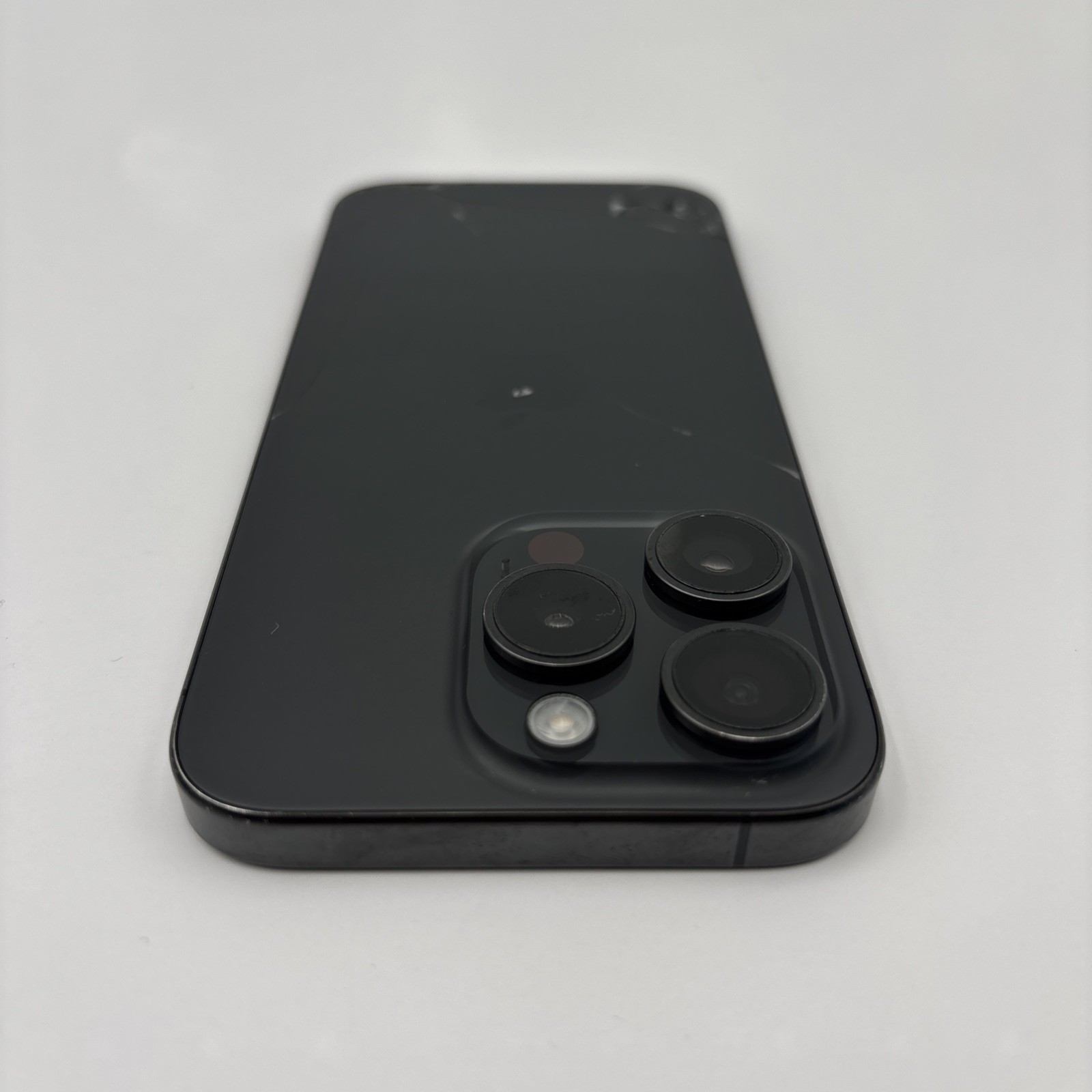 Apple iPhone 15 Pro 128GB Titanium Unlocked Cracked Back Front For Parts READ