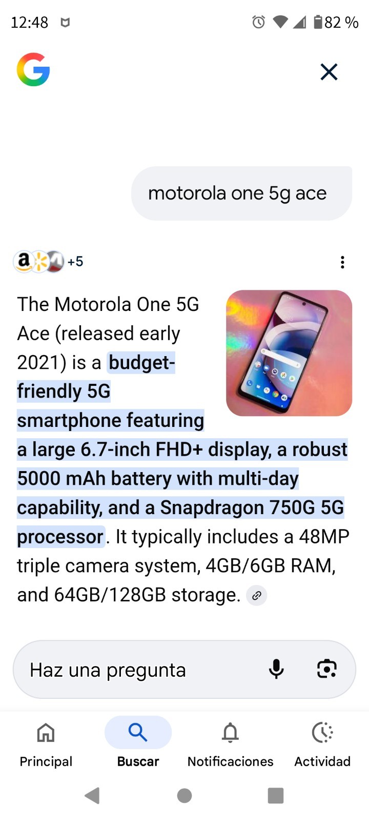 Motorola One 5G Ace 6.7″ 48.0MP Android 64GB/128GB ROM Phone