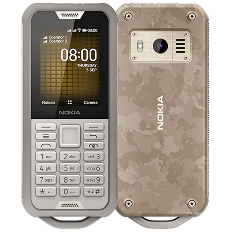 Unlocked Nokia 800 Tough 4G WIFI KaiOS 2.4″ Flashlight Rugged CellPhone-Desert