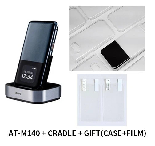 ALT MIVE AT-M140 Style Folder 2 cell phone 32GB LTE/3G – Black , White Used /