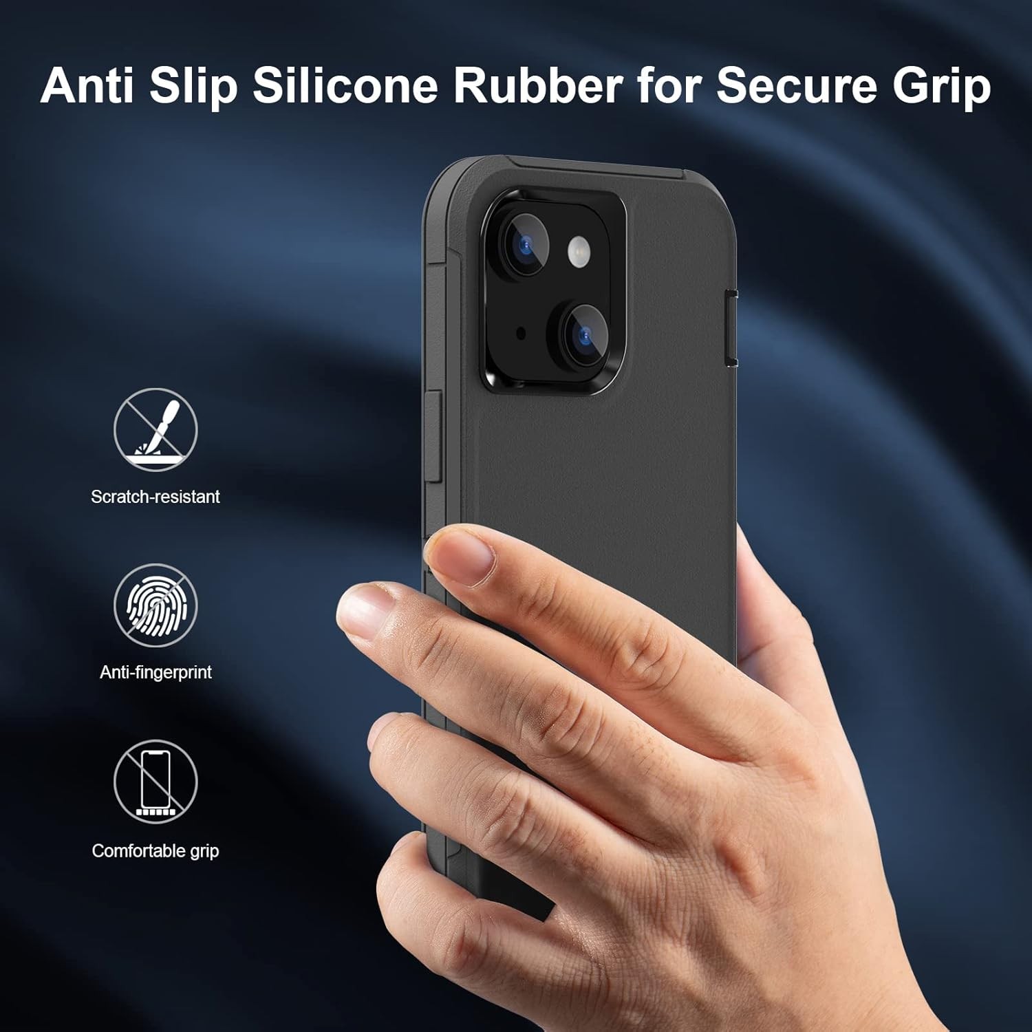 iPhone 16e Case, Protective Cover for 13, 14, 15, 16E 6.1″, Heavy Duty Shockproo