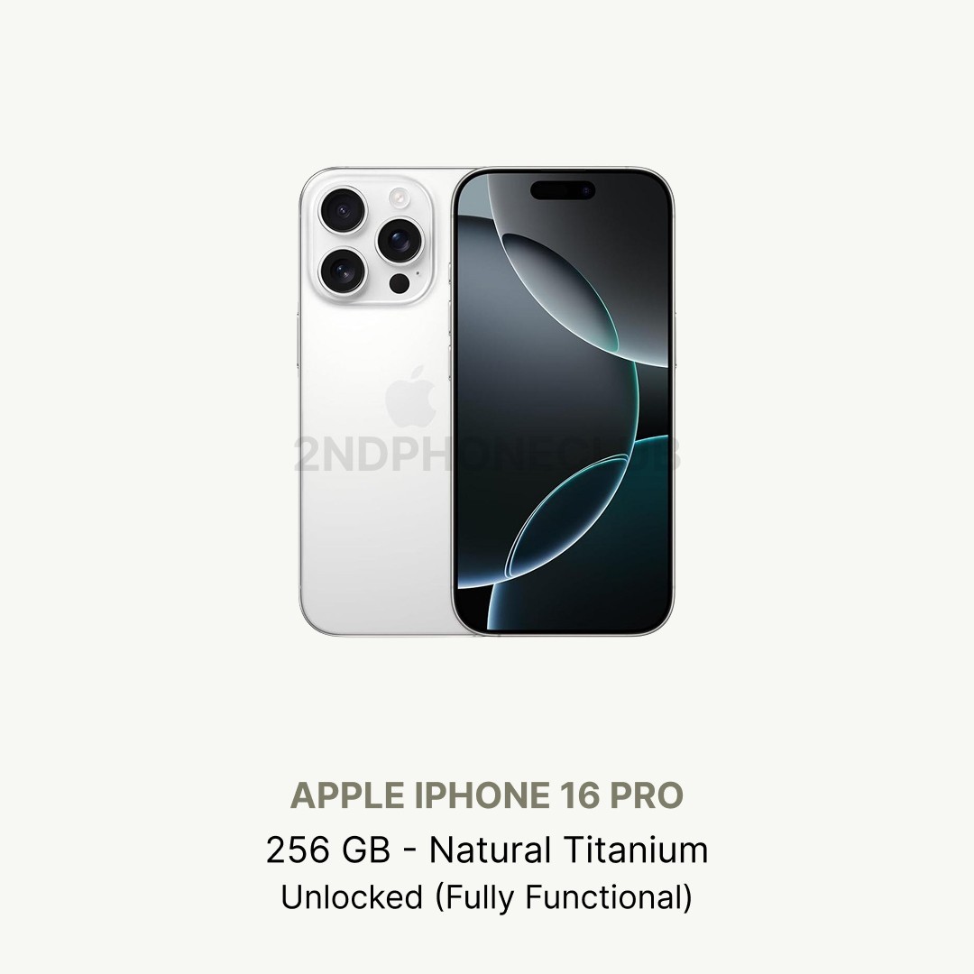 iPhone 16 Pro – 256 GB Unlocked ISSUE (Aftermarket battery)