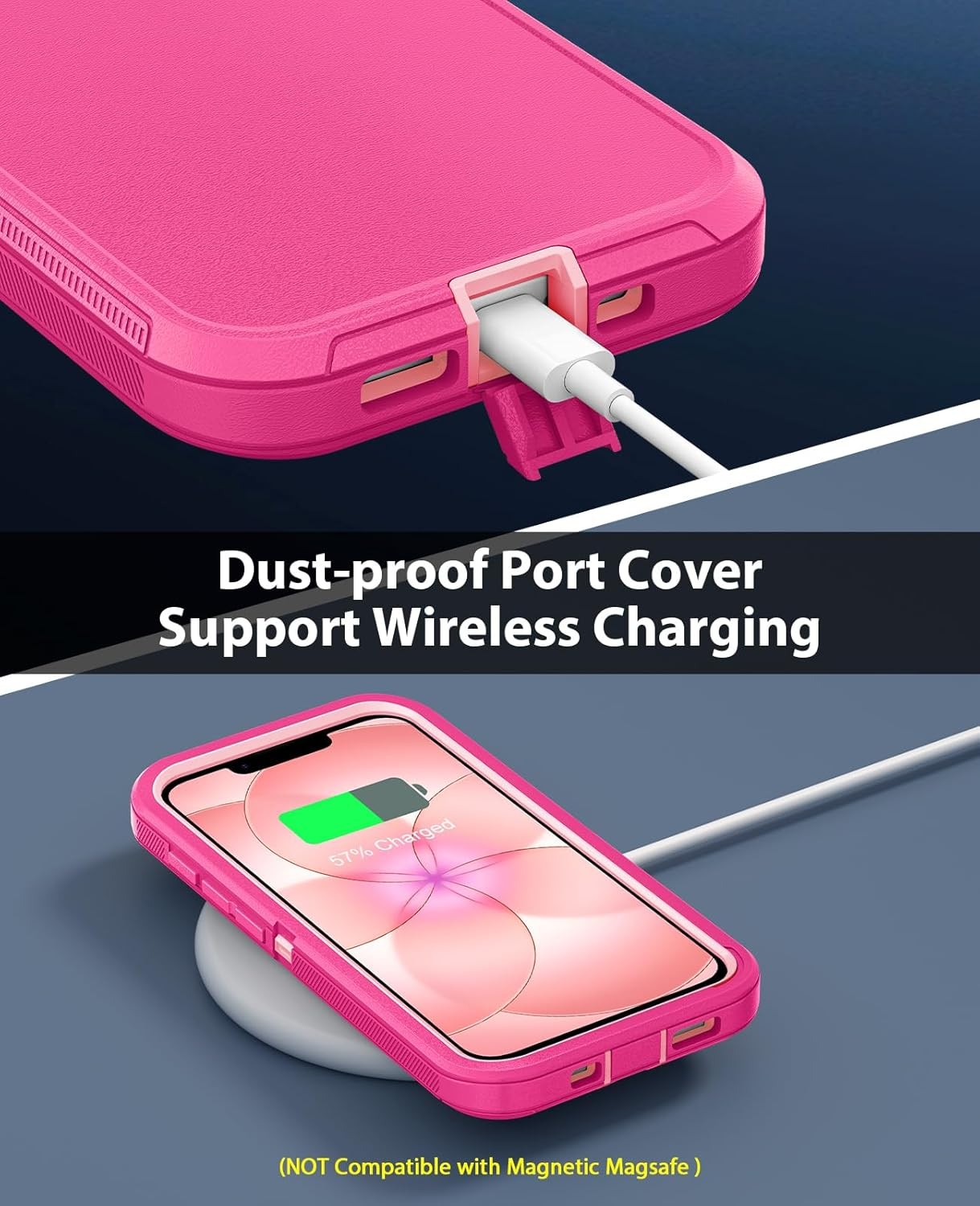 Case for iPhone 17e 5G 2026, Heavy Duty Rugged Dual-Layer Shockproof Protection