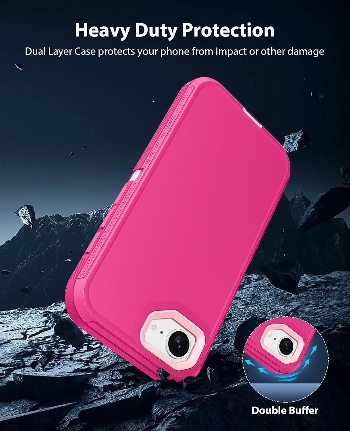Case for iPhone 17e 5G 2026, Heavy Duty Rugged Dual-Layer Shockproof Protection