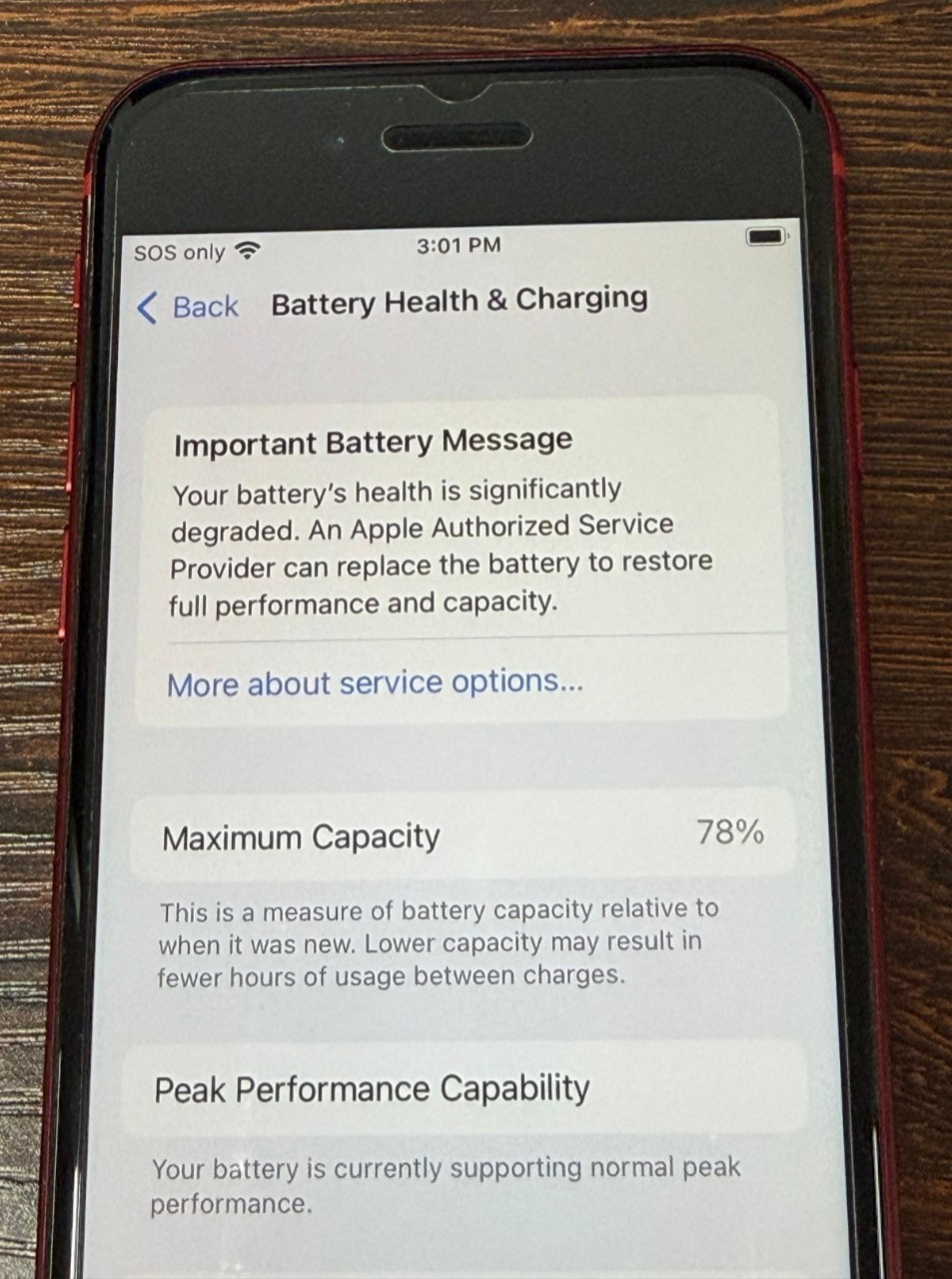 Unlocked Apple iPhone 8 64GB – Red Black – Excellent Condition – 78% Batt
