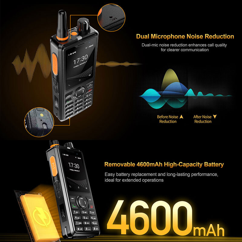 4G LTE Android Rugged Phone Keyboard Waterproof Wireless Microphone UNIWA F41