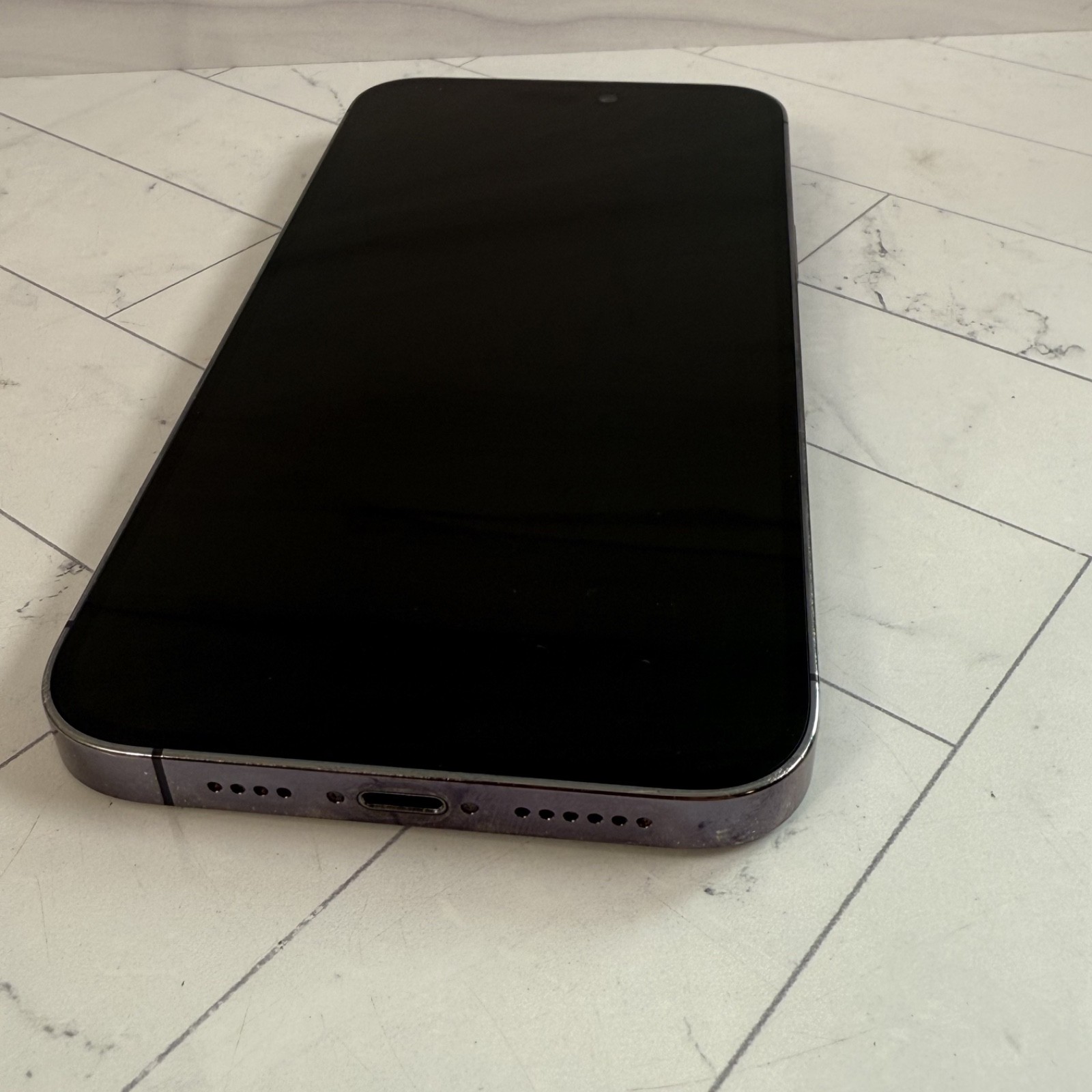 iPhone 14 Pro Max Unlocked 256 GB A2651 Damaged LCD Cracked Back Purple #A64