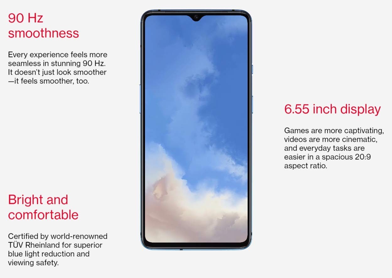 OnePlus 7T 128GB, 8GB 6.55 AMOLED 90Hz Display, Snapdragon 855+, T-Mobile Unl…