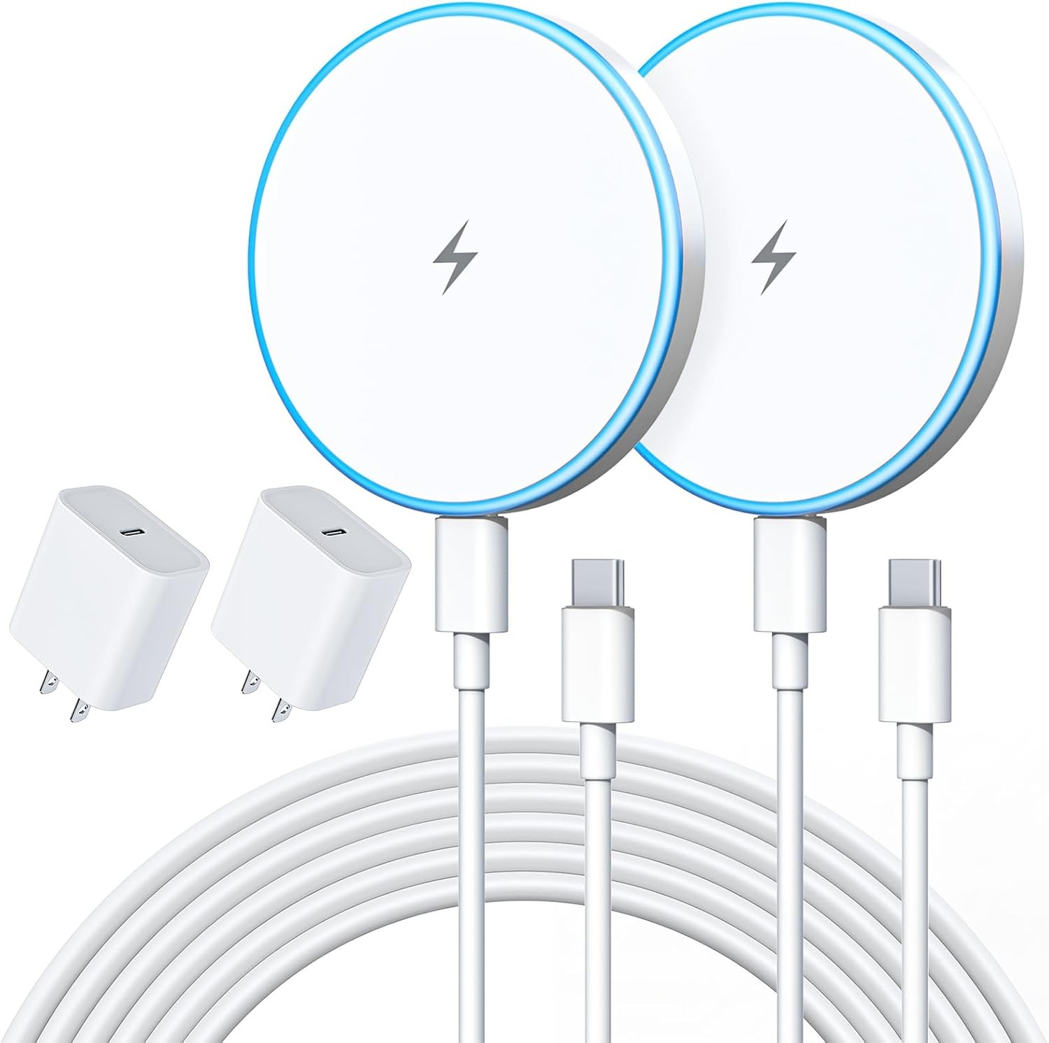 2-Pack Wireless Fast Charger Pad for iPhone 17/16