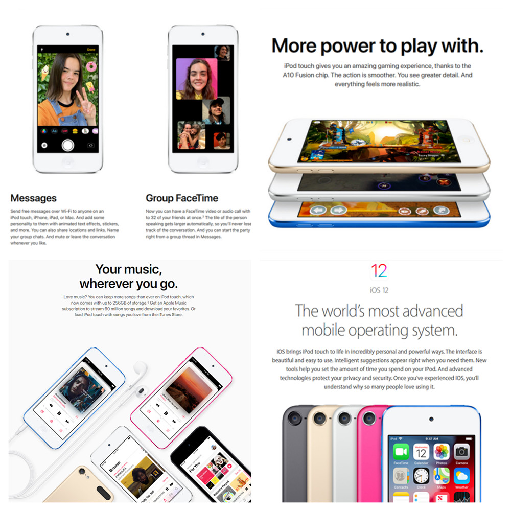 Apple iPod Touch 7th Generation MP3 Players – 128GB 256GB – ALL COLORS LOT