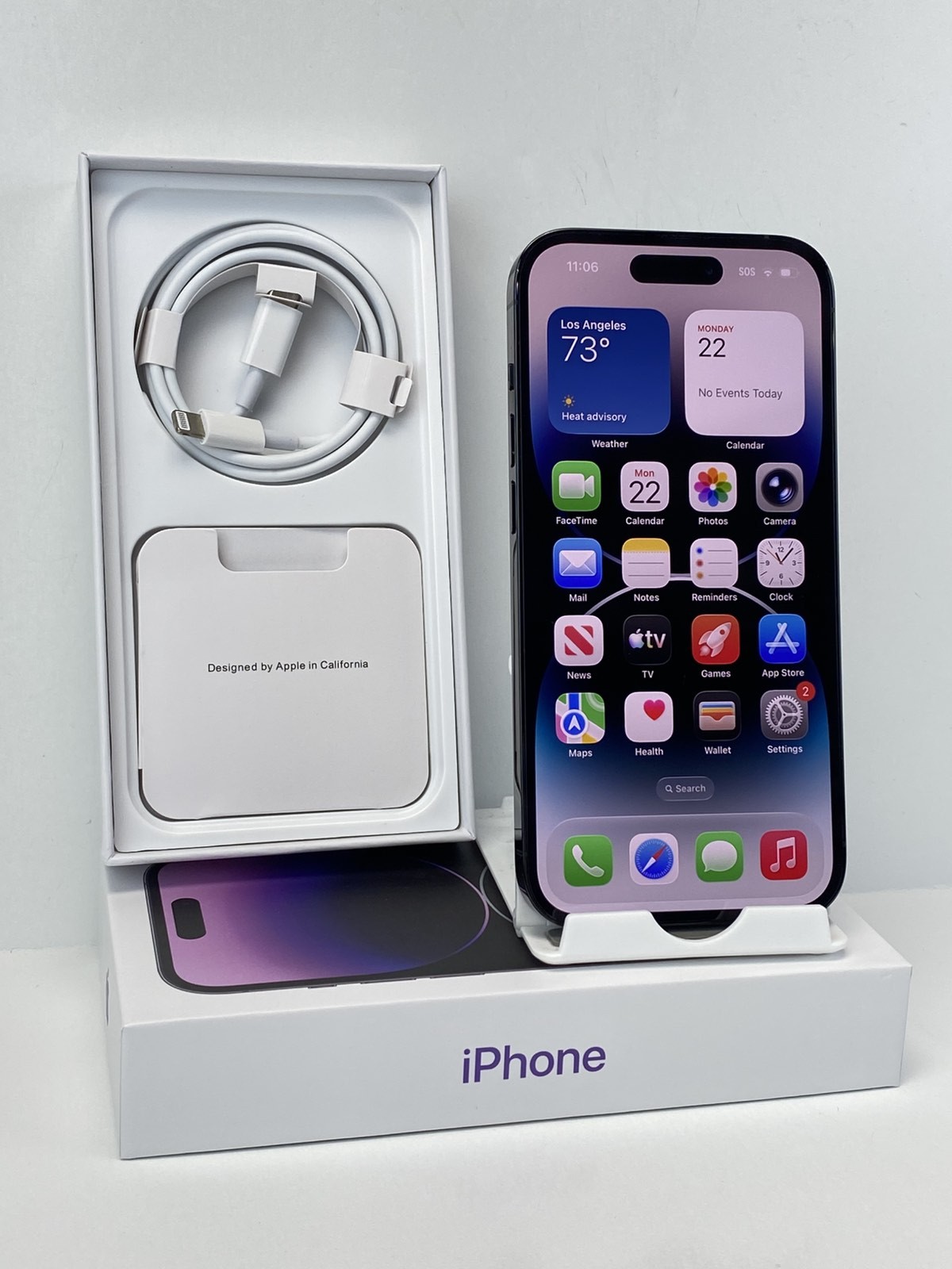 Apple iPhone 14 Pro A2650 128GB Space Black 97% battery health Unlocked device