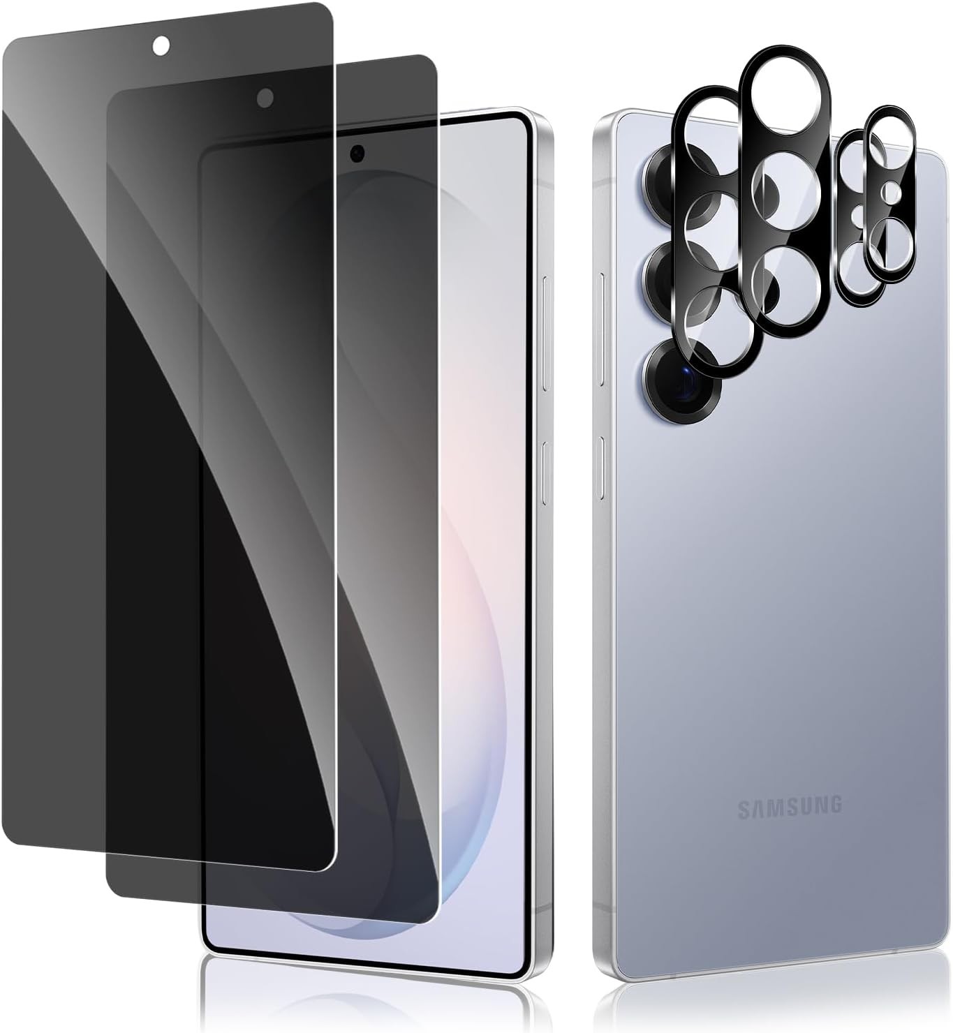 [2+2 PCS] Privacy Screen Protector & Camera Lens Protector for Samsung Galaxy S2