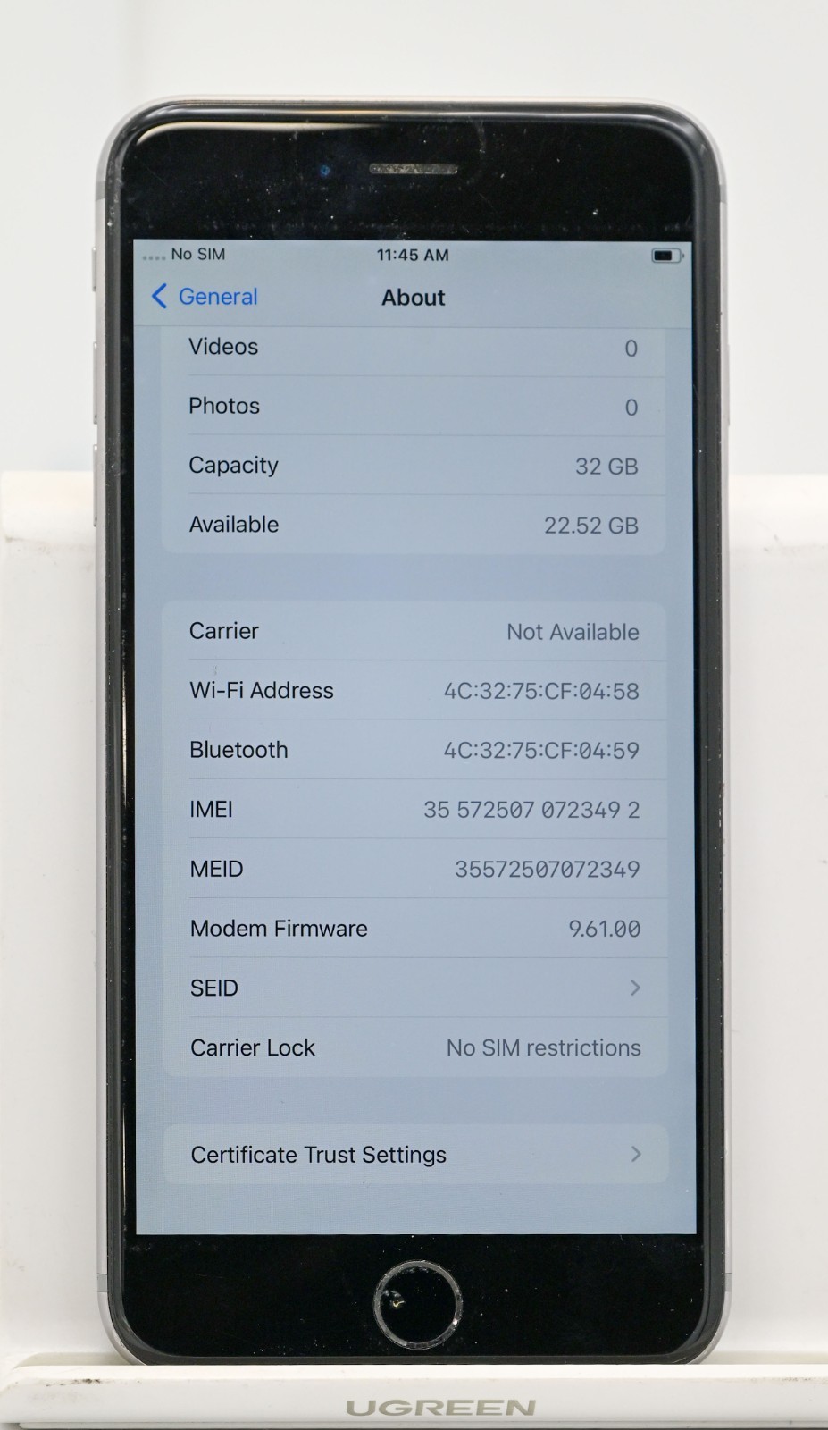 Apple iPhone 6s Plus A1634 (MN2Q2LL/A) 32GB Unlocked Battery Service Recommended