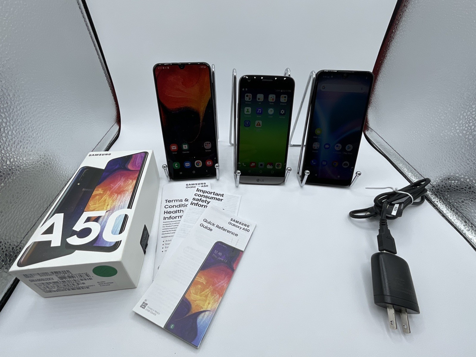 3~Smartphones~Samsung Galaxy A50~LG G5~NUU X6 Plus~Unlocked~GOOD CONDITION~