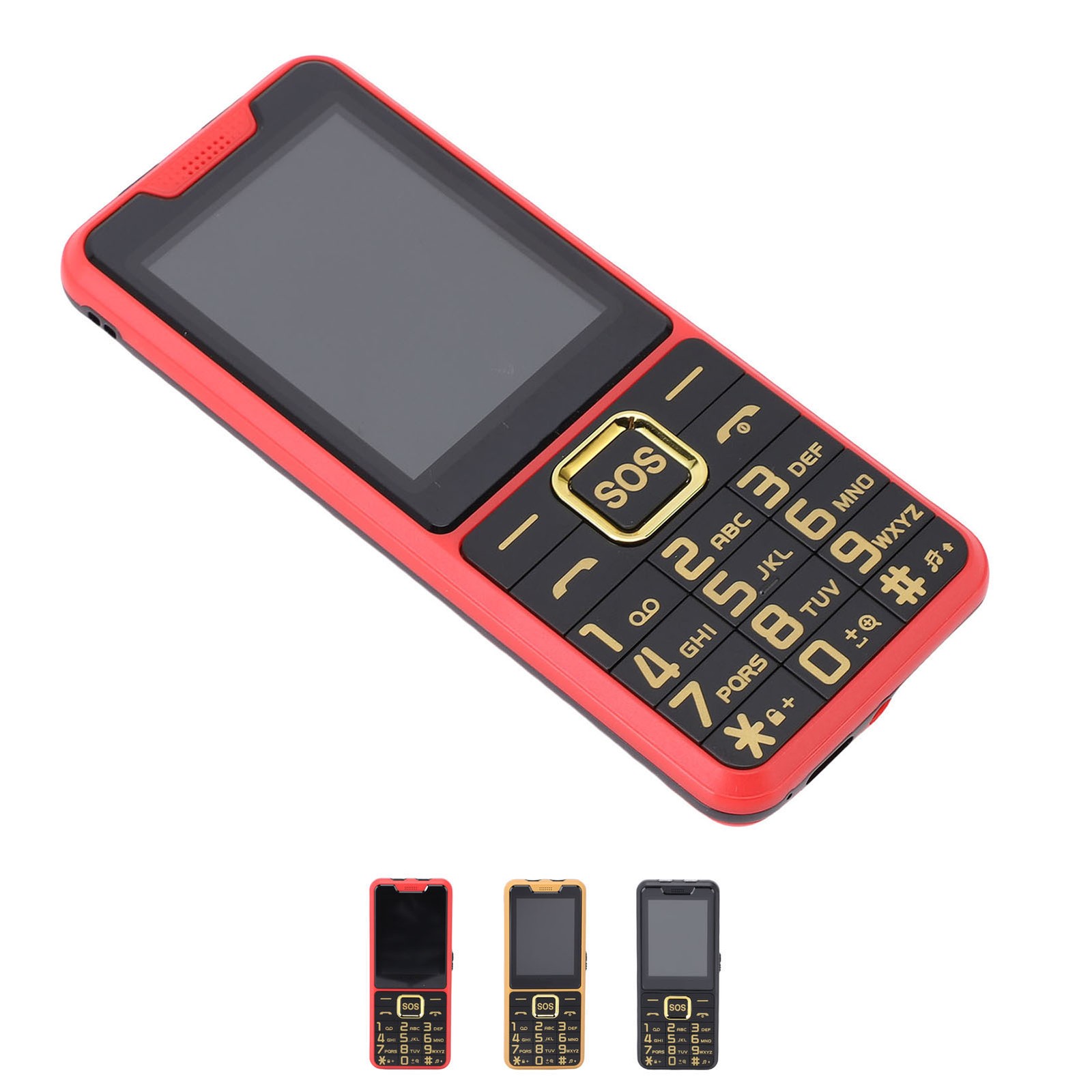 Big Key Phone Ultra Thin 2.6in 2 Flashlight BT 0.3MP Camera Voice Announcement