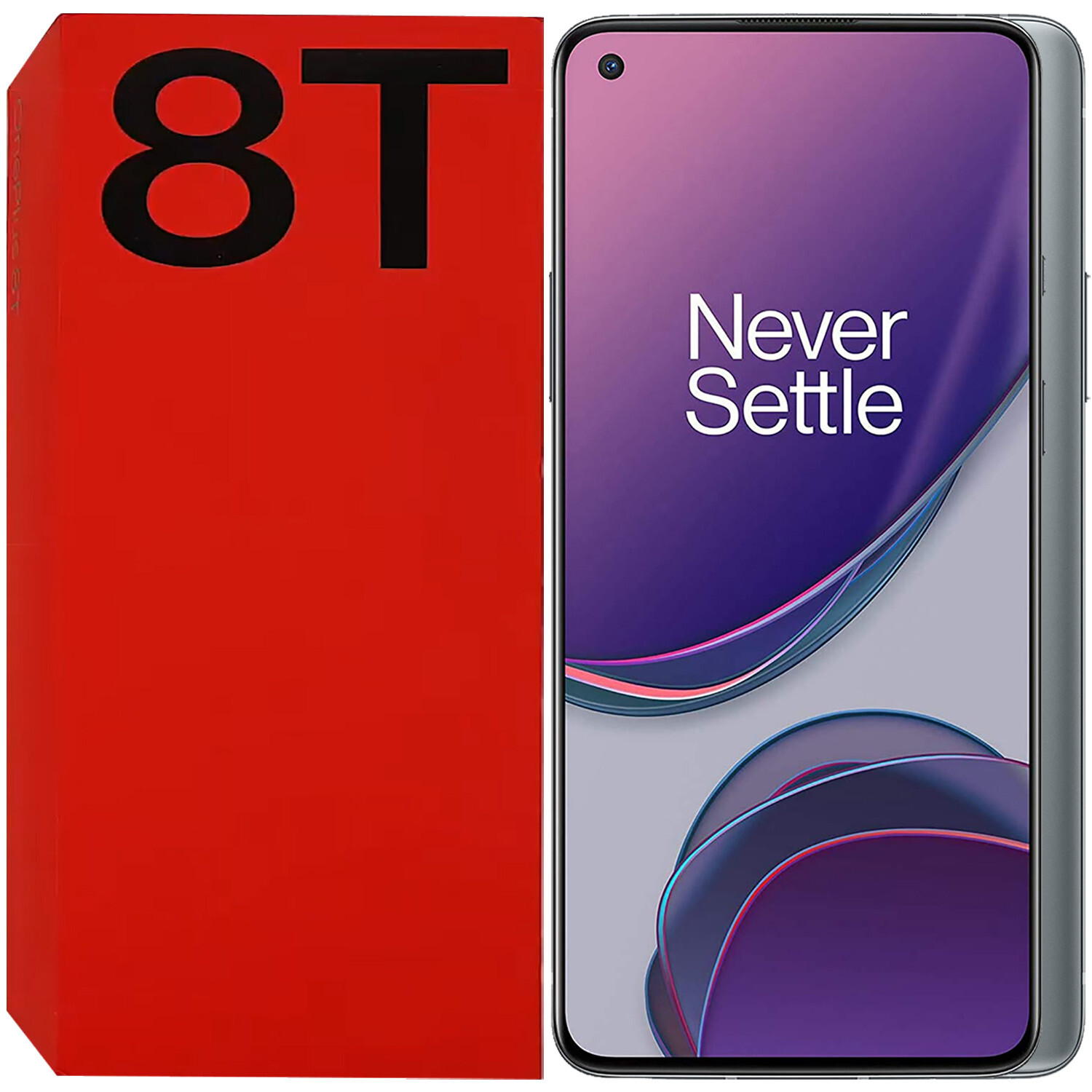 OnePlus 8T 5G Lunar Silver 128GB + 8GB Dual-Sim Factory Unlocked GSM NEW