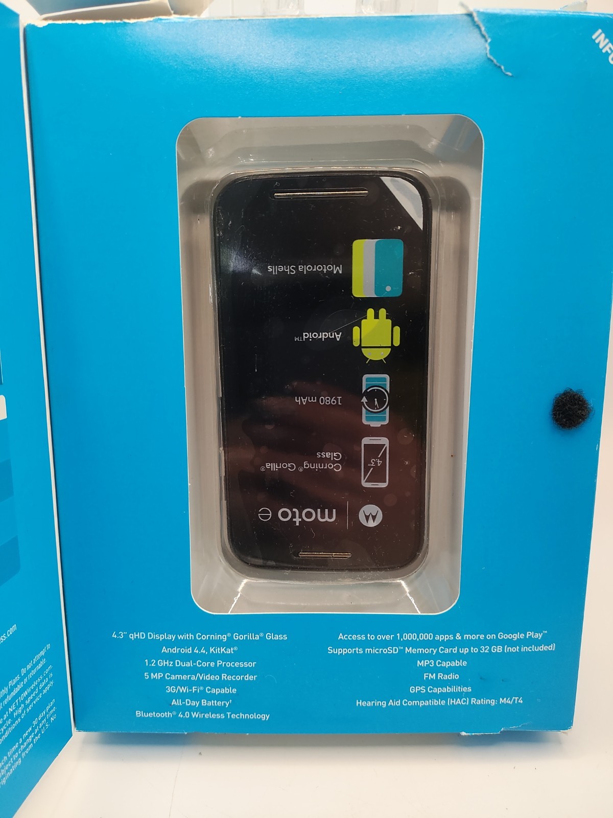 Net 10 Wireless Moto e Prepaid Tracfone Touch Screen