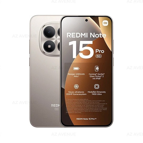 Xiaomi Redmi Note 15 Pro 8GB+512GB TITANIUM Dual SIM Unlocked Android Cell Phone