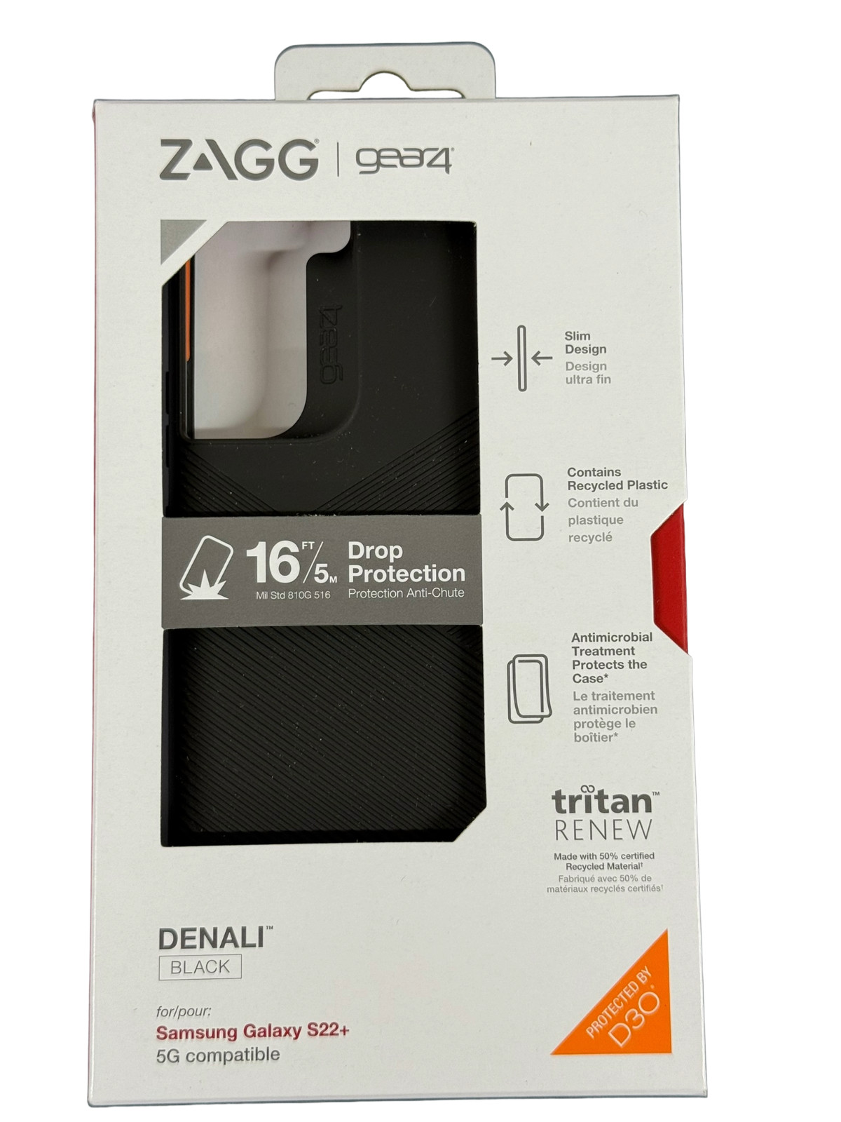 Samsung Galaxy S22+ PLUS 5G 128GB SM-S906U Unlocked GSM CDMA + Zagg Slim Rugged