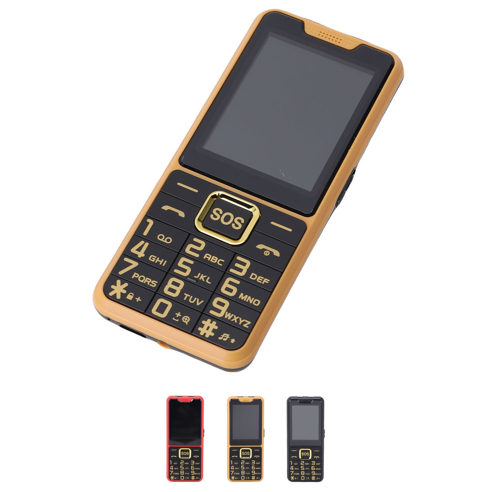Big Key Phone Ultra Thin 2.6in 2 Flashlight BT 0.3MP Camera Voice Announcement