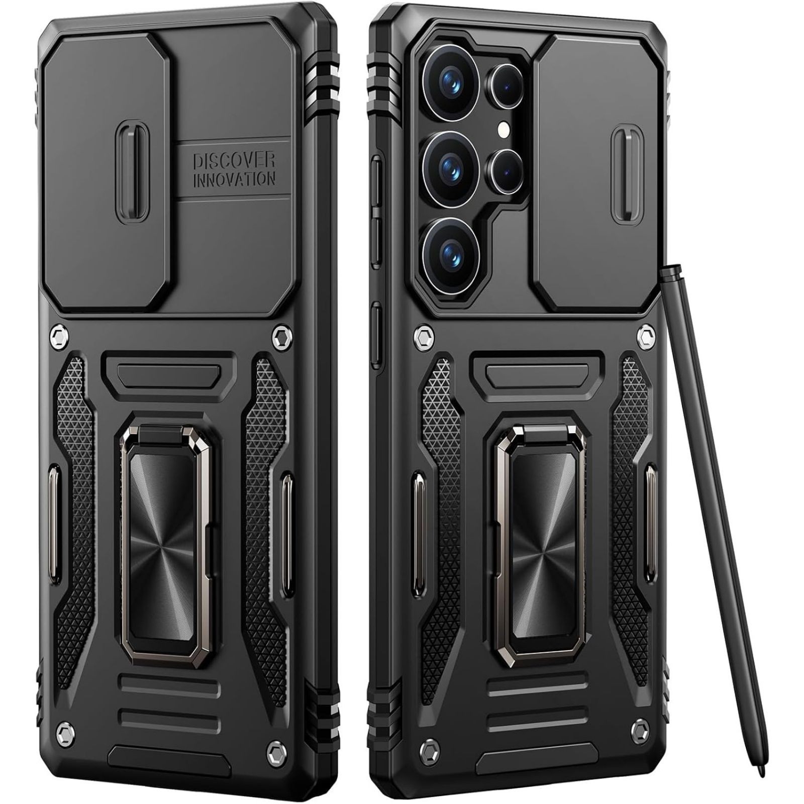 For Samsung Galaxy S25 Ultra Case w/ Military Grade Protective Cover & Kickstand