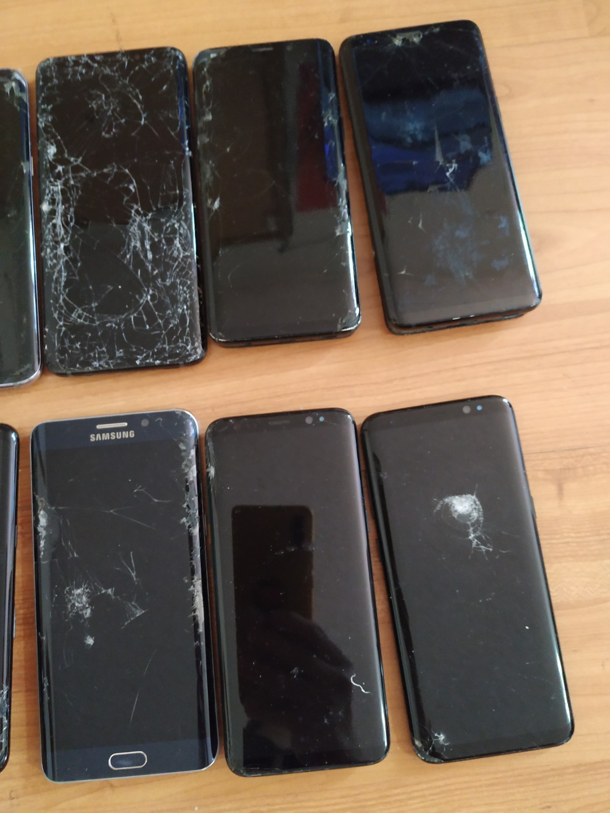 Lot of 15 Mixed model Samsung Galaxy S9+/S9/ S8+/ S8 / S7 / S6edge/S6 for parts