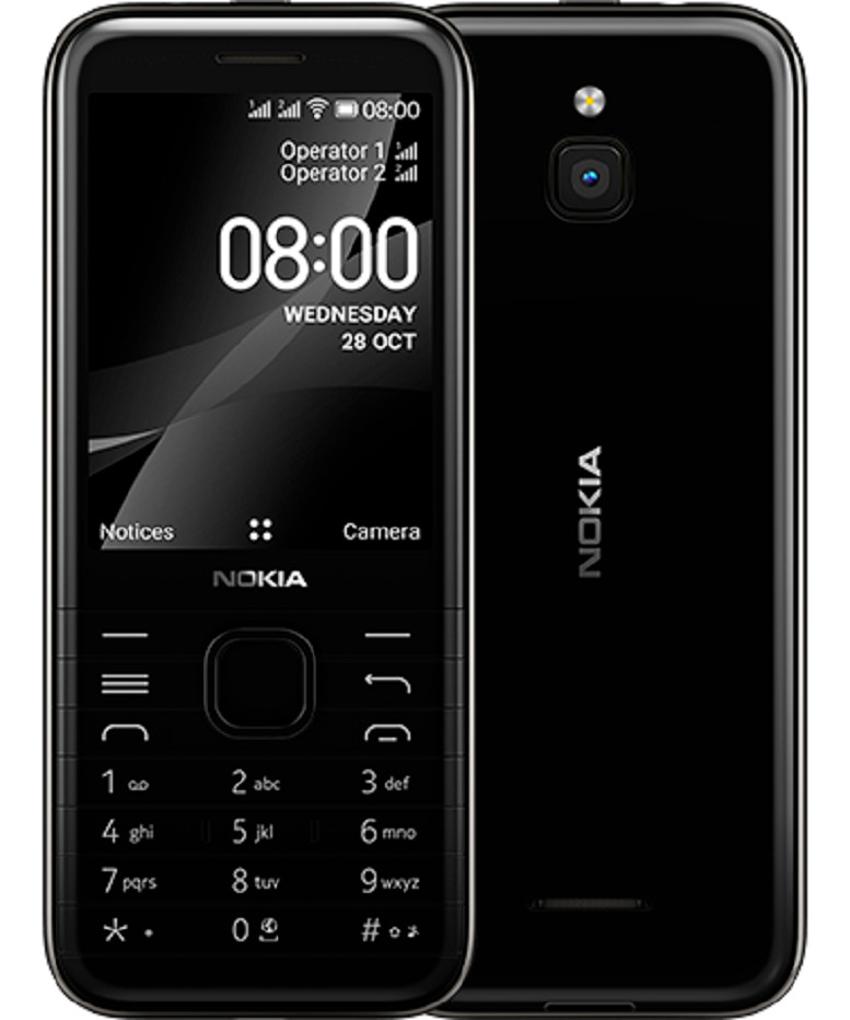 Original Nokia 8000 4G 2-SIM Snapdragon 210 FM 4GB 512MB RAM KaiOS Mobile Phone