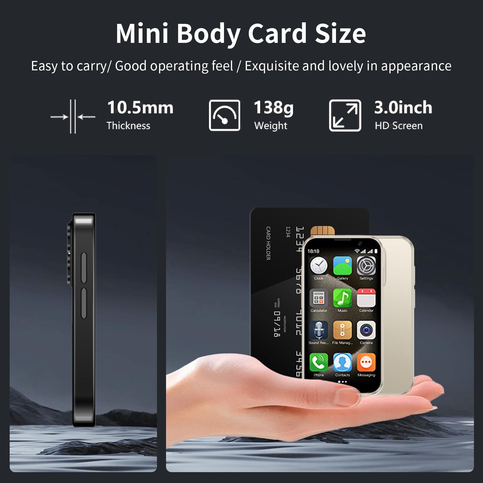 Mini 3G Smartphone Unlock, 3-inch high-Definition Touch Screen Dual SIM Card …
