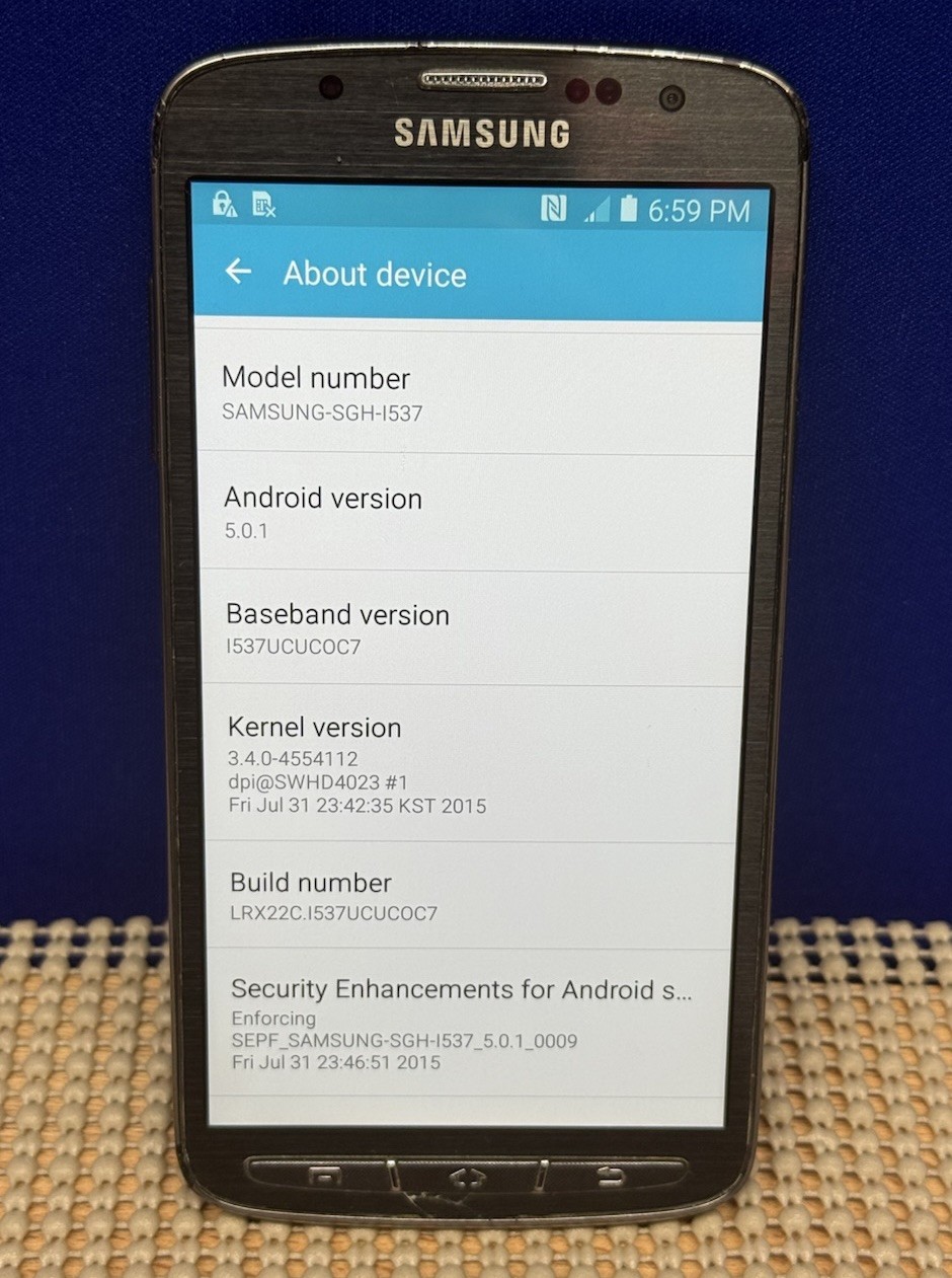 Samsung Galaxy S4 Active SGH-I537 Gray (ATT) 16GB AT&T Phone