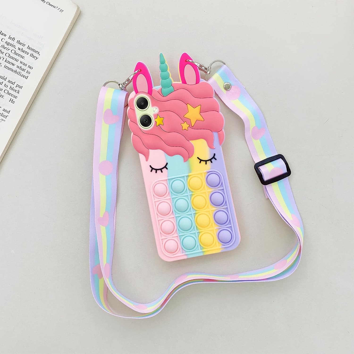 Fidget Pop Bubble Case for Samsung Galaxy A05S, Soft Silicone Shockproof Cover