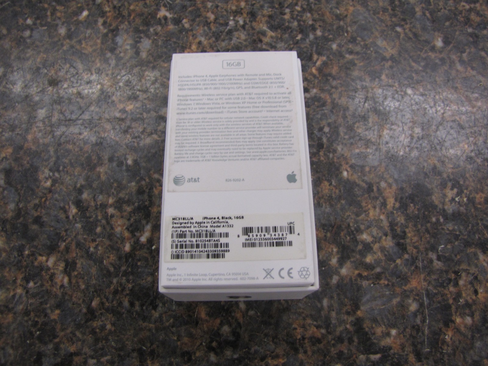 Apple iPhone 4 16GB Black Model A1332 in Original Box – Bulged battery