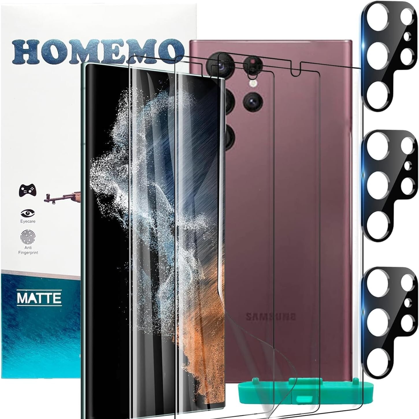 Samsung Galaxy S23 Ultra 6.8 Inch Screen Protector Flexible TPU Film 3+3 Pack Le