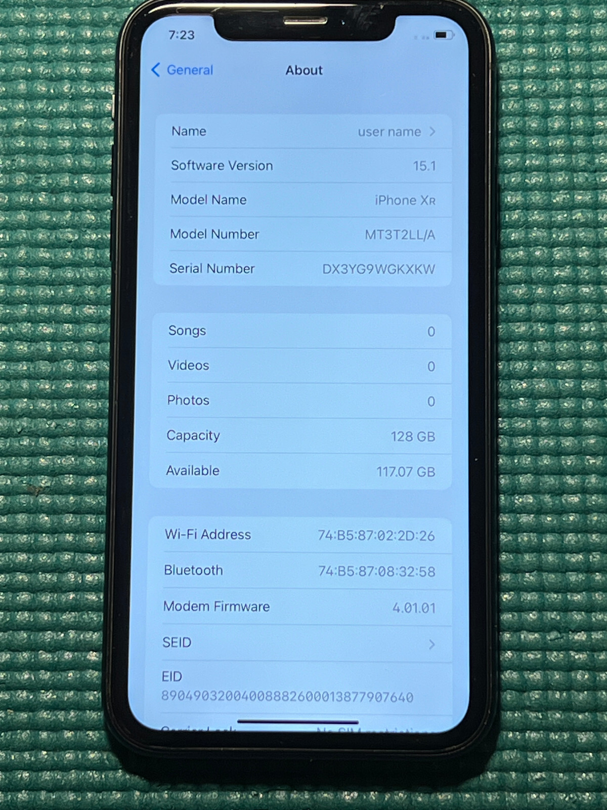 Apple iPhone XR – 128GB – Black (Unlocked) A1984 (CDMA + GSM)