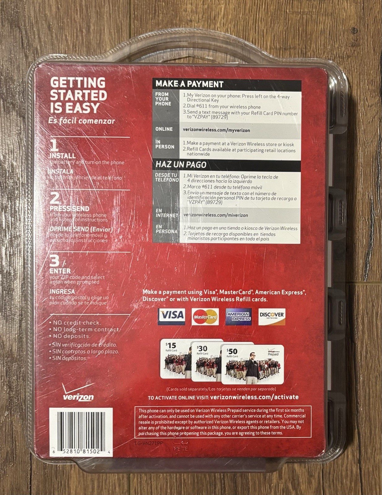 VTG Verizon Package with LG EXTRAVERT (NIP)