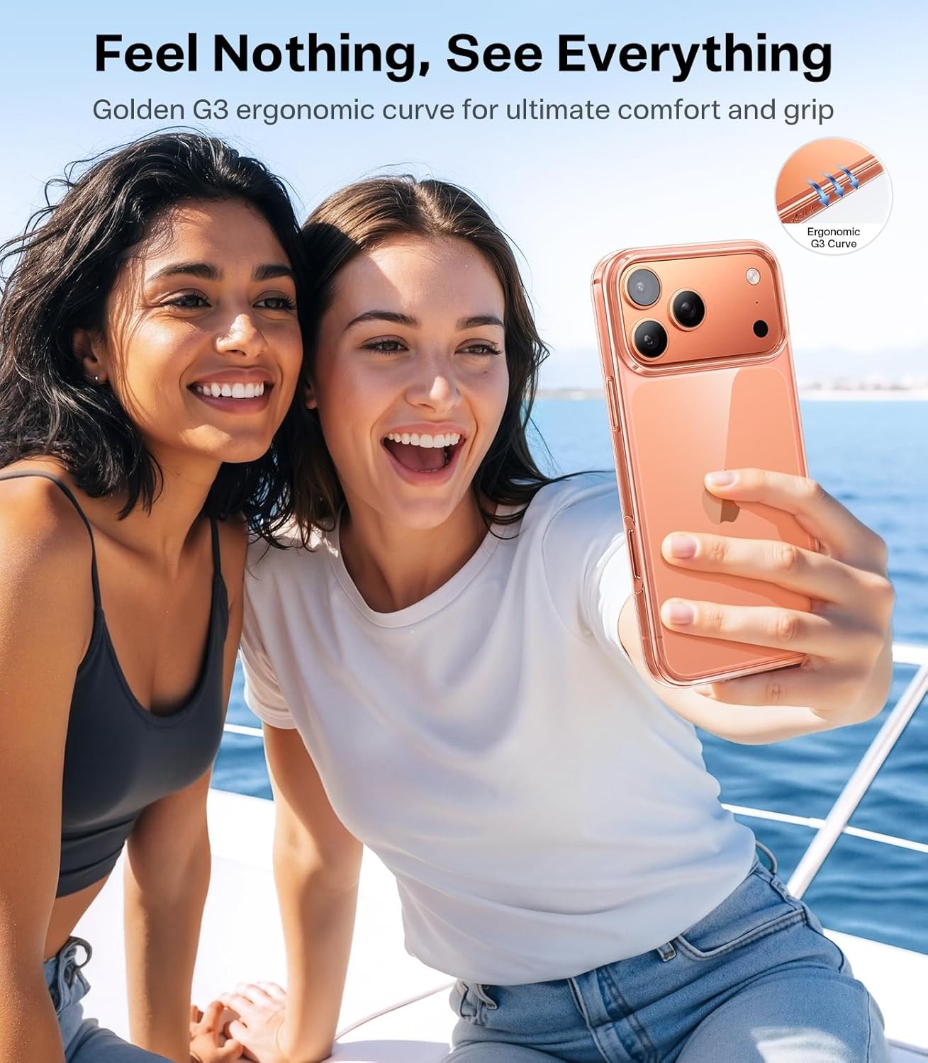 Crystal Clear Case for iPhone 17 Pro, Ultra-Slim, Anti-Yellowing, Military Grade