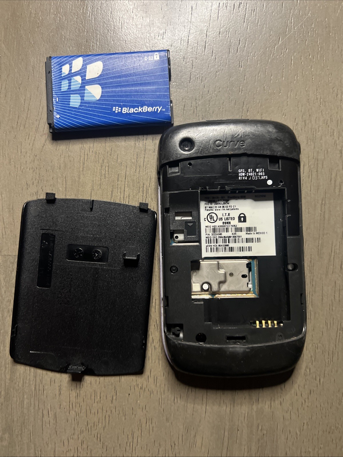 BlackBerry Curve 8530 Smartphone Purple Verizon Poker Tested Works
