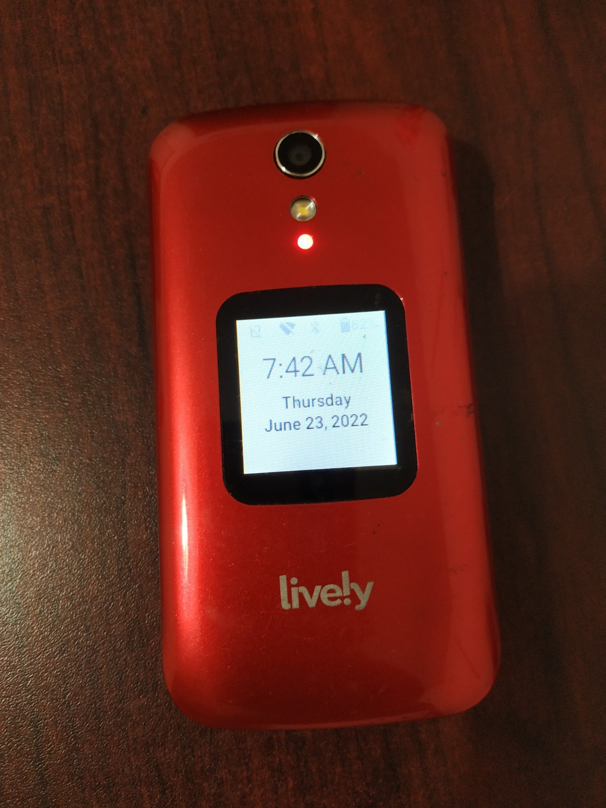Lively Jitterbug Flip 2 Alcatel 4058P 32GB Red Works Great (Big Buttons)