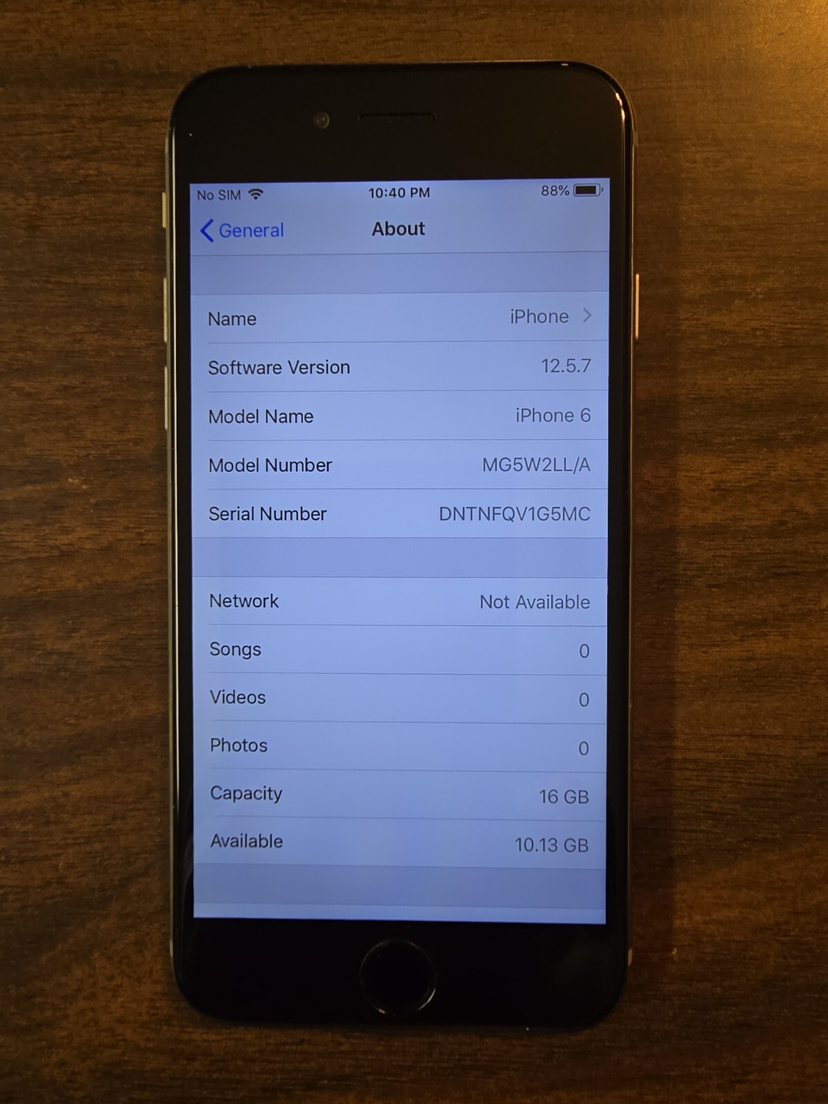 Apple iPhone 6 – 16GB – Space Gray (Verizon) A1549 (CDMA + GSM) unlocked